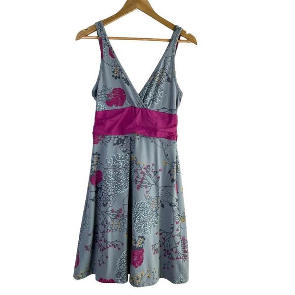 Patagonia‎ Margot Organic Cotton Dress in Grey Pink Floral Sleeveless, Small - Picture 8 of 12